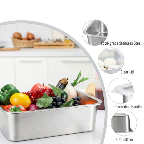 BSTKEY Pizza Dough Proofing Box Stainless Steel Stackable-5