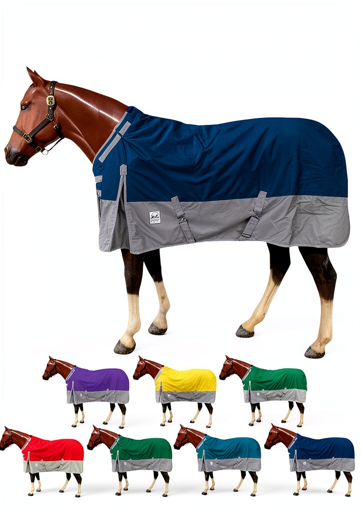 Installing Rugged Ride Waterproof Horse Blanket on a wooden bench
