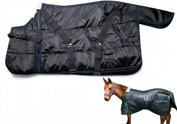 La La Pet Horse Turnout Blanket Ripstop Design Insulated-0