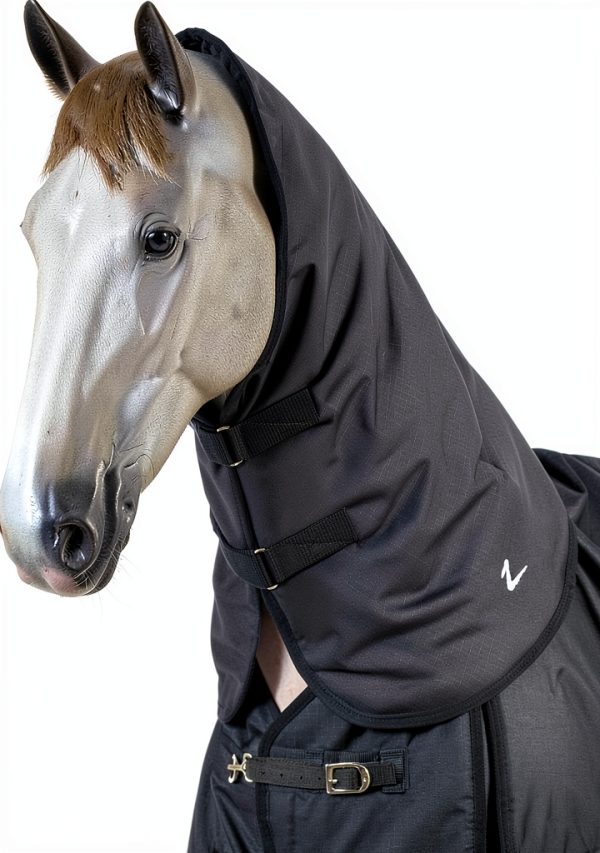 Horze Horse Neck Hood Waterproof Warmth Attachment Black-0
