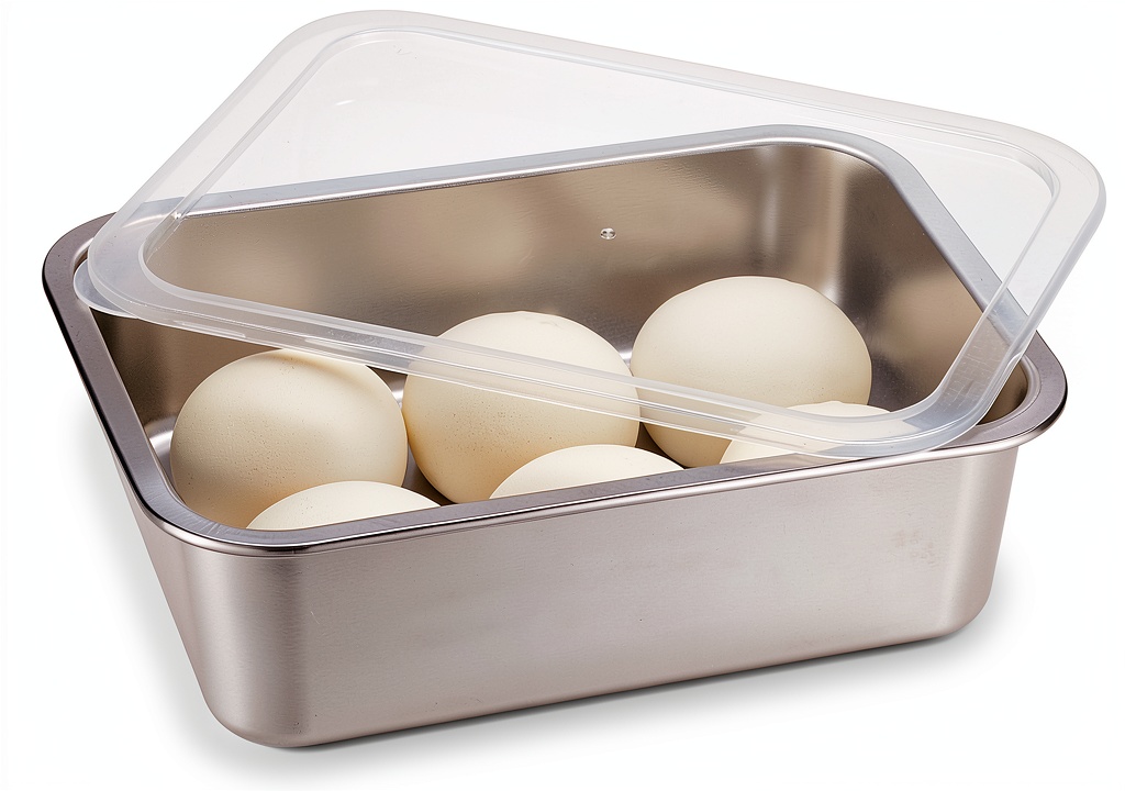 BSTKEY pizza dough proofing box on a kitchen counter