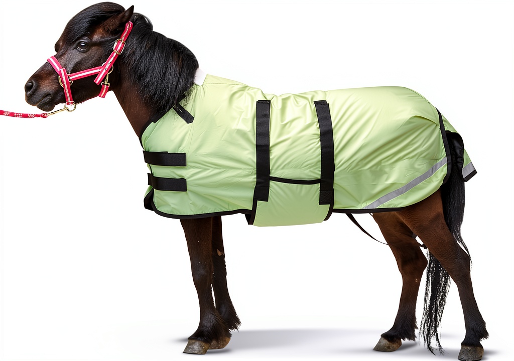'Gallopoff foal blanket on a horse in a pasture'