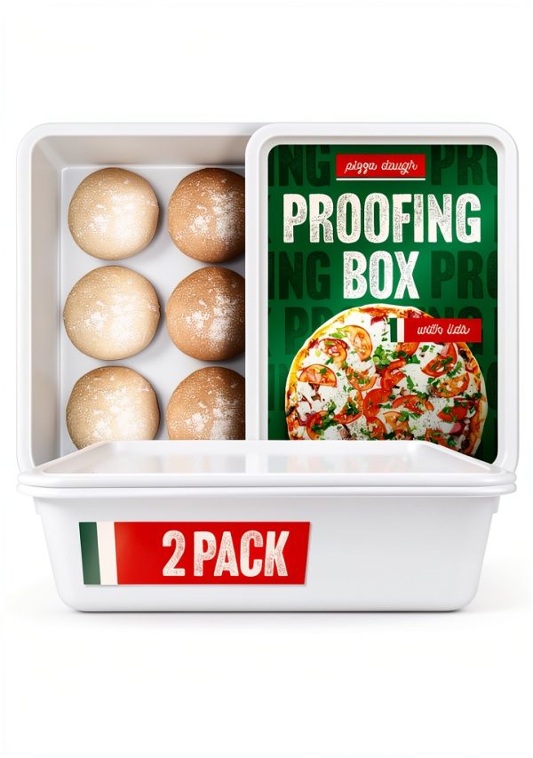 ProBake Pizza Dough Proofing Box 2-Pack 17x13x3.25in BPA-Free-0