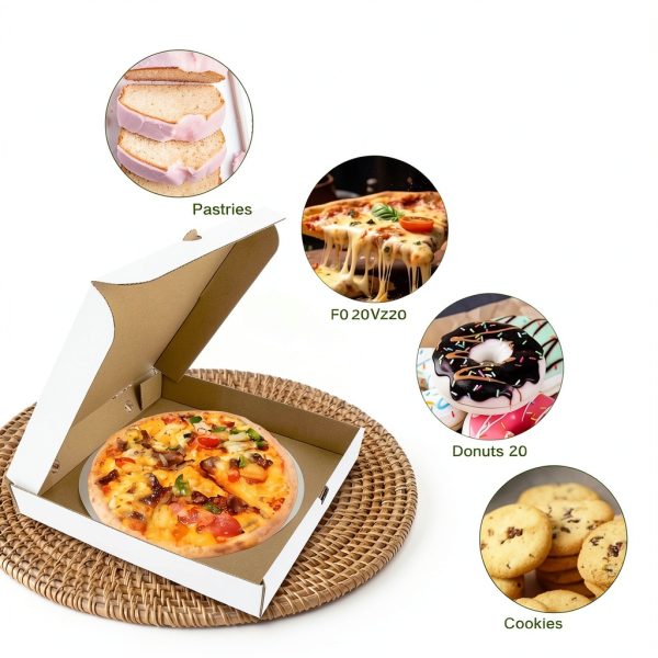 Pizza Boxes by Seuqhck Durable Kraft Cardboard-4