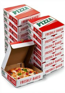 WOKAV Collapsible Pizza Box 8 Inch Small Red Green Eco Kraft-0