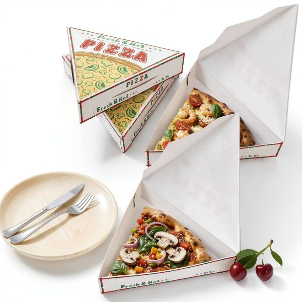 Triangular Pizza Boxes Covzoe 100 Pack Grease-4