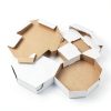 Teenyyou White Octagonal Pizza Box 14x14 Durable-2