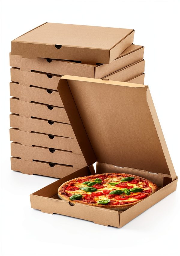 Pizza Boxes Fullhawl Kraft Corrugated 14x14 Brown-0