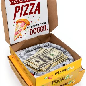 Money Pizza Box QoTang Corrugated Gift Holder-0