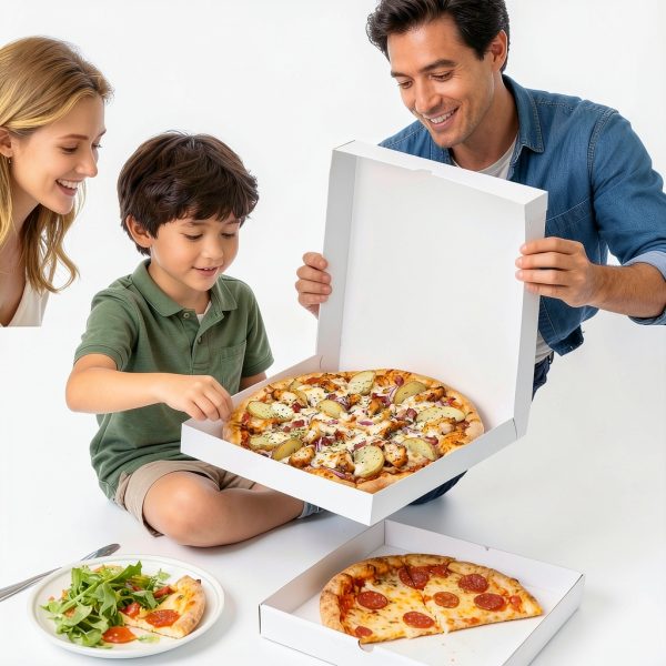 Pizza Box Tosstuki 350G Cardboard 14 Inch Pack-4
