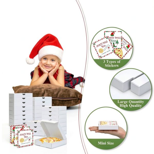 WANGDEFA Mini Pizza Box 3.5x3.5 Inch Square Disposable Pack 50 Count-2