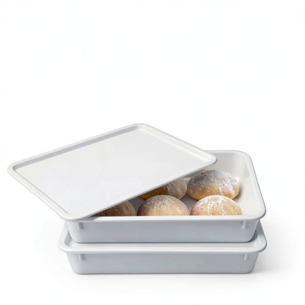 Pizza Proofing Box 2-Pack Stackable BPA Free 17x13x3.5in ChefPro-1