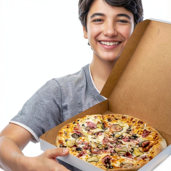 Pizza Box MT Products Ultra Thin White Square Box 12x12x1.9 Inch Pack-7