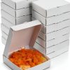 Mini Pizza Boxes WANGDEFA 100 White Cardboard Square Boxes for Cookies-0