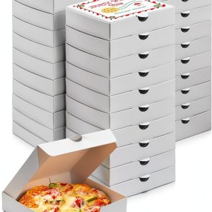 WANGDEFA Mini Pizza Box 3.5x3.5 Inch Square Disposable Pack 50 Count-0