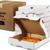 Karat Pizza Boxes White 12x12 Corrugated Grease-Resistant Pack of 50-0