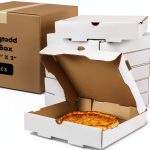 Karat Pizza Boxes White 12x12 Corrugated Grease-Resistant Pack of 50-0