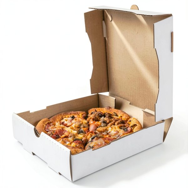 Karat Pizza Box Pack of 50 White & Kraft Corrugated Boxes 12x12 Inches-1