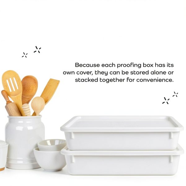 Pizza Proofing Box 2-Pack Stackable BPA Free 17x13x3.5in ChefPro-5