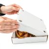 Karat Pizza Box Pack of 50 White & Kraft Corrugated Boxes 12x12 Inches-2