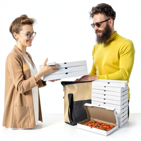 AmazingSpark Corrugated Pizza Boxes 14x7x1.5in 50 Pack Sturdy-4