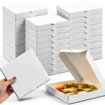 KEEPARTY Mini White Pizza Boxes 30 Pack Portable Paper 5.1x5.1in-0