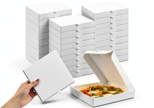 KEEPARTY Mini White Pizza Boxes 30 Pack Portable Paper 5.1x5.1in-0