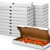 AmazingSpark Corrugated Pizza Boxes 14x7x1.5in 50 Pack Sturdy-0