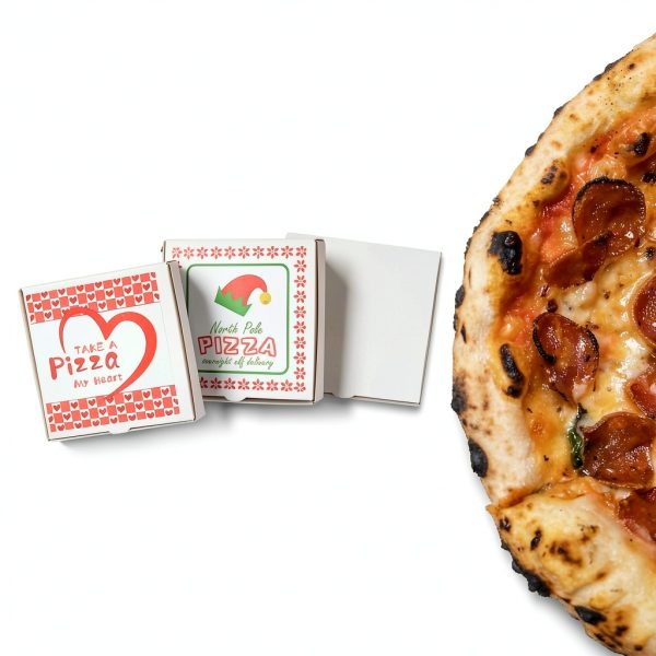Mini Pizza Boxes WANGDEFA 100 White Cardboard Square Boxes for Cookies-4