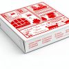 MT Products 12x12x2 White-Red Pizza Boxes Durable Clay Coated-1