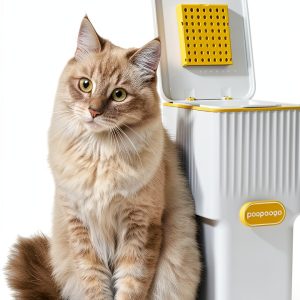 Cat Litter Trash Can Poopogo Odor Locking Bin – Portable Durable-0