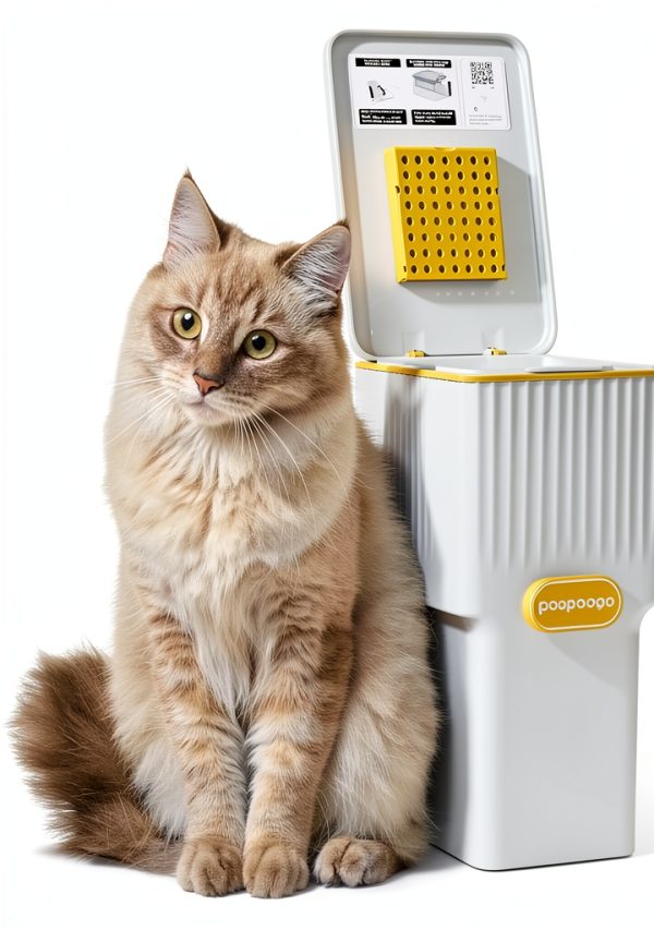 Cat Litter Trash Can Poopogo Odor Locking Bin – Portable Durable-0