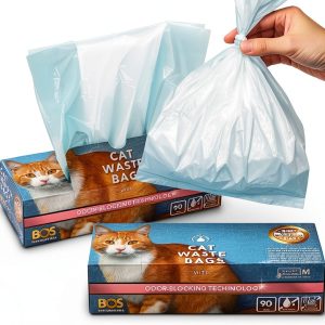 BOS Amazing Odor Sealing Cat Waste Disposal Bags Blue Pack of 2-0